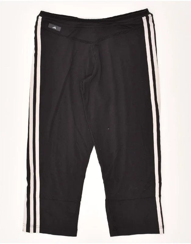 ADIDAS Womens Clima 365 Capri Tracksuit Trousers UK 16 Large Black