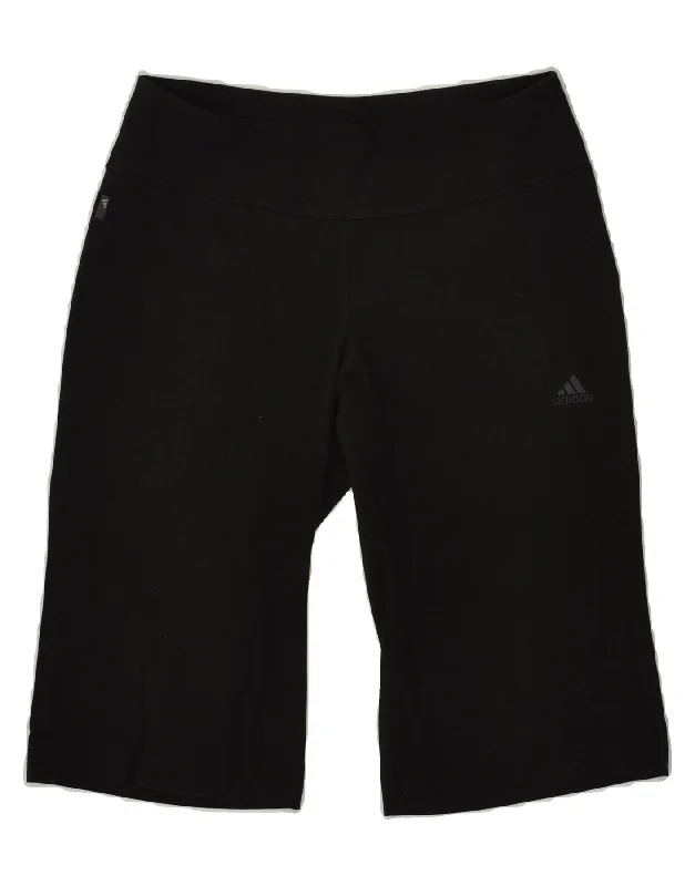 ADIDAS Womens Sport Shorts UK 10 Small Black Cotton