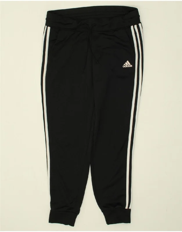 ADIDAS Womens Tracksuit Trousers Joggers UK 16/18 Large Black Polyester