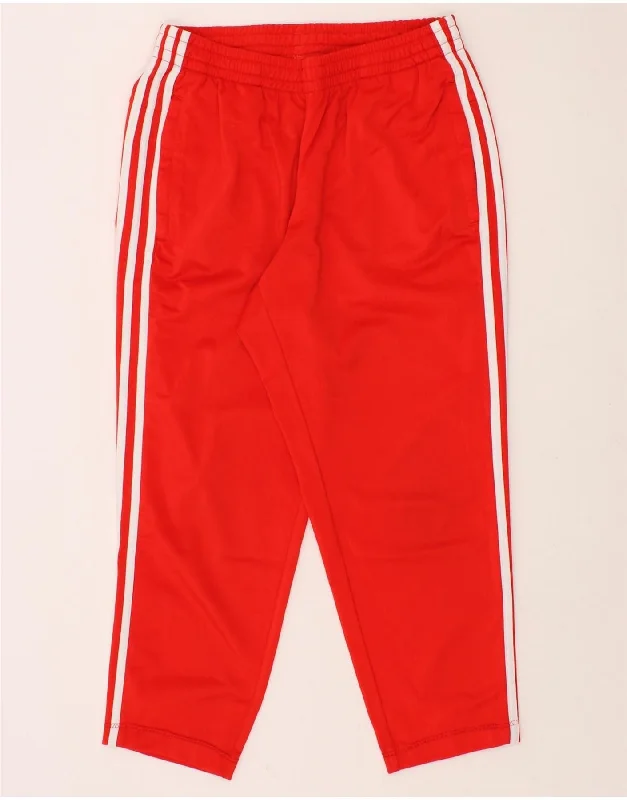 ADIDAS Womens Tracksuit Trousers UK 12/14 Medium Red Polyester