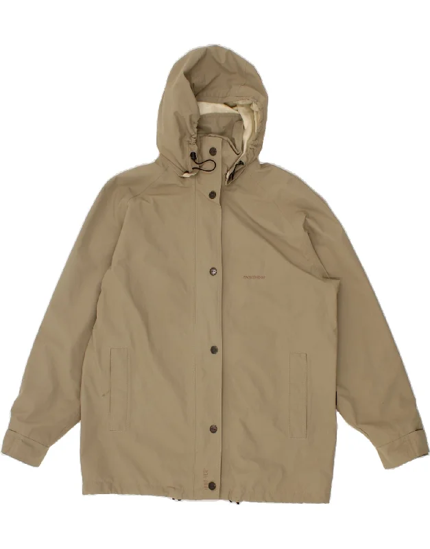 AESSE Womens Gore-Tex Hooded Rain Jacket EU 46 XL Beige Polyamide