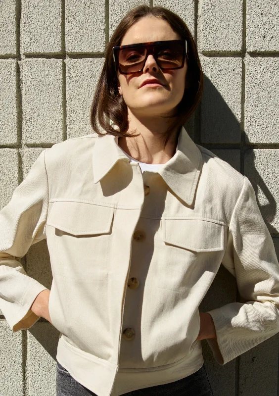 Beige Denim Jacket