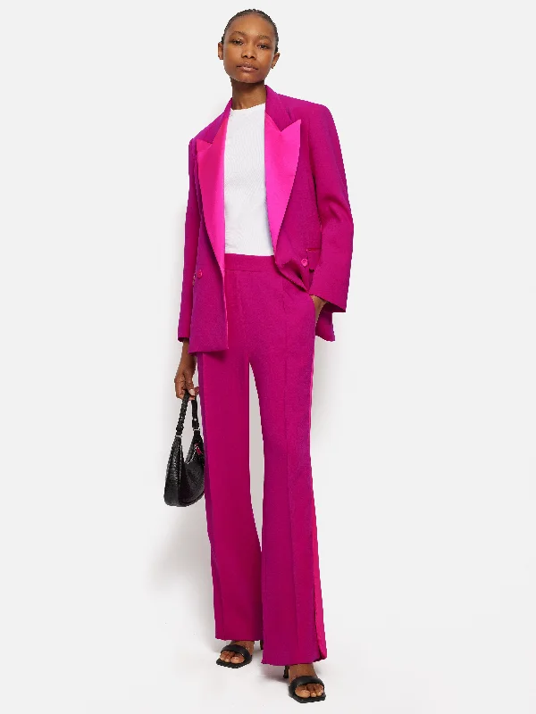 Belted Tuxedo Jacket | Pink