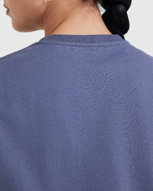 Classic Oversized Lightweight T-Shirt | Washed Slate Blue