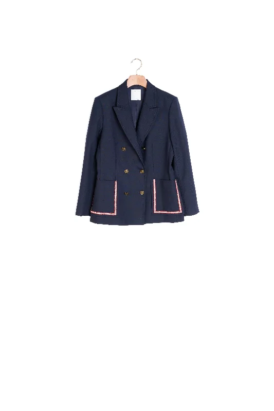 Veste de blazer à boutonnage croisé