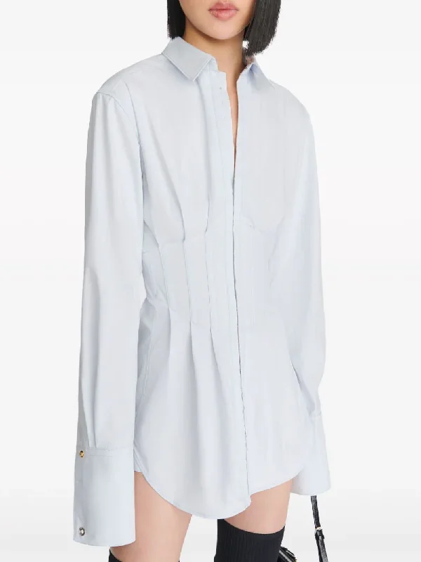 DION LEE Women Tuxedo Corset Shirt Dress