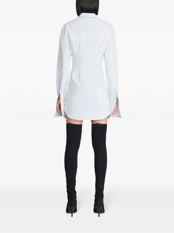 DION LEE Women Tuxedo Corset Shirt Dress