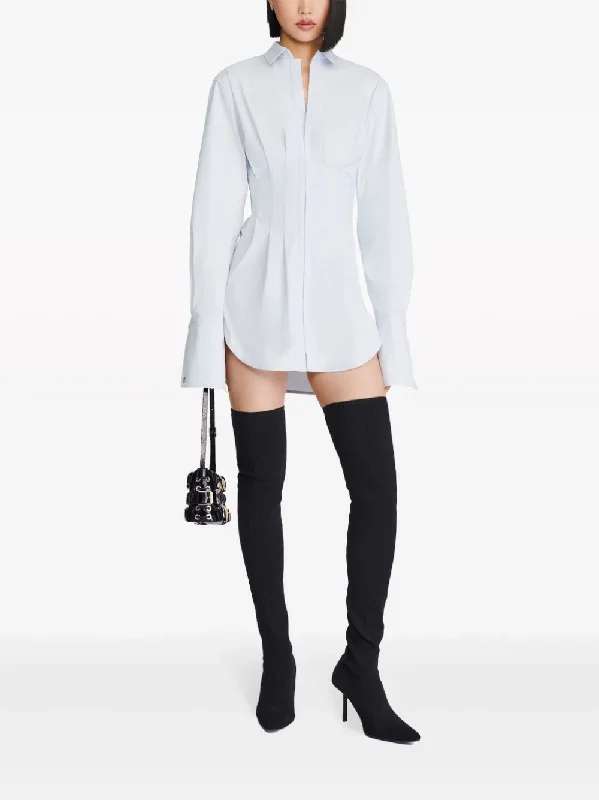 DION LEE Women Tuxedo Corset Shirt Dress