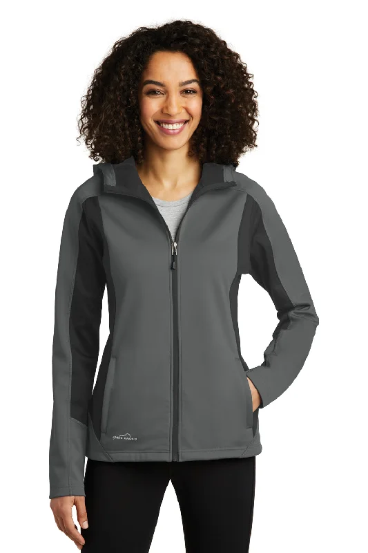 Eddie Bauer Womens Trail Water Resistant Full Zip Hooded Jacket - Metal Grey