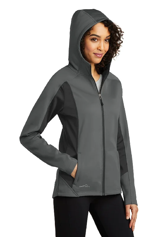 Eddie Bauer Womens Trail Water Resistant Full Zip Hooded Jacket - Metal Grey