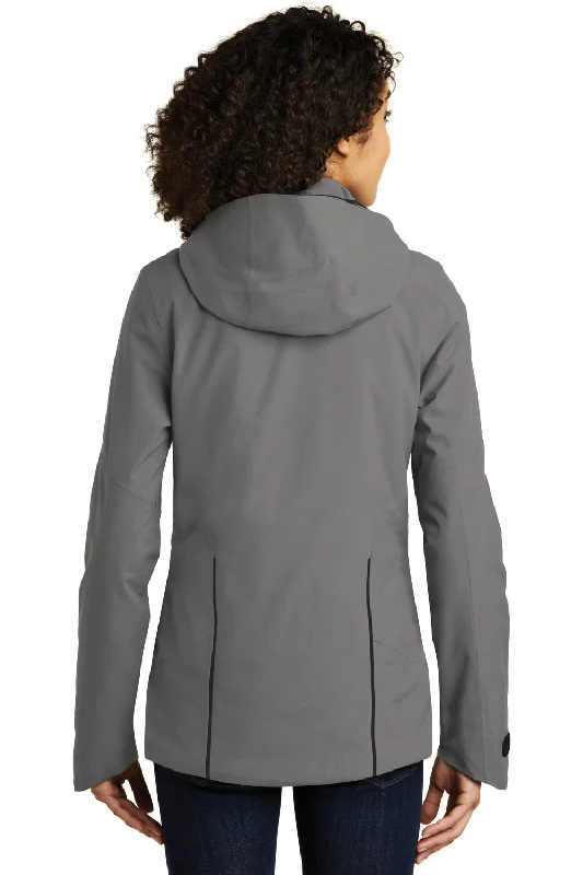 Eddie Bauer Womens WeatherEdge Plus Waterproof Full Zip Hooded Jacket - Metal Grey