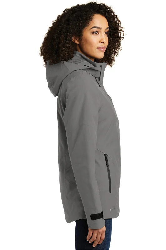 Eddie Bauer Womens WeatherEdge Plus Waterproof Full Zip Hooded Jacket - Metal Grey