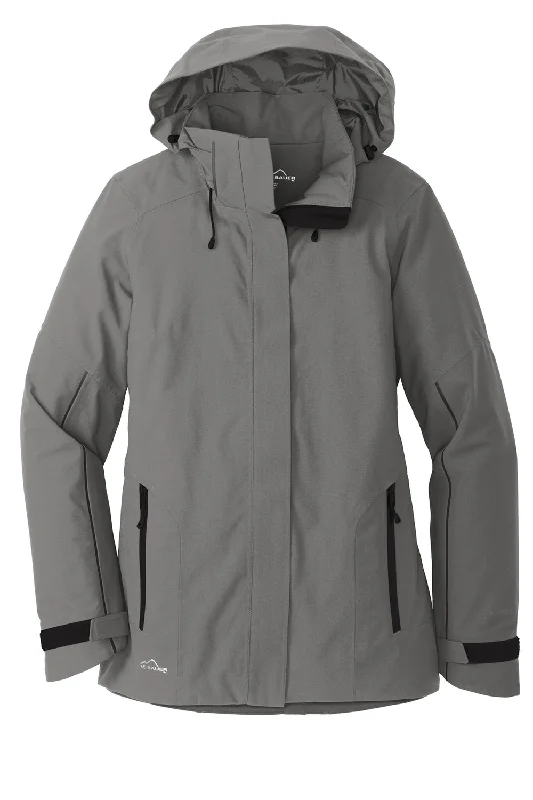 Eddie Bauer Womens WeatherEdge Plus Waterproof Full Zip Hooded Jacket - Metal Grey