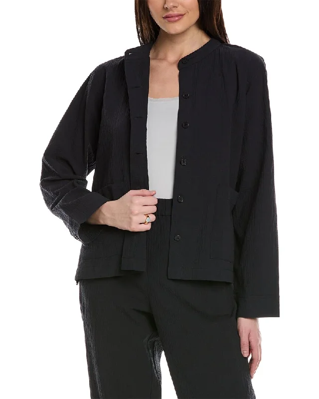 EILEEN FISHER Mandarin Collar Jacket