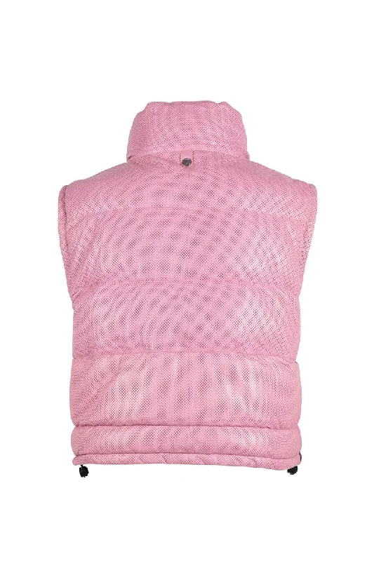 Ellice Leather Vest - Pink