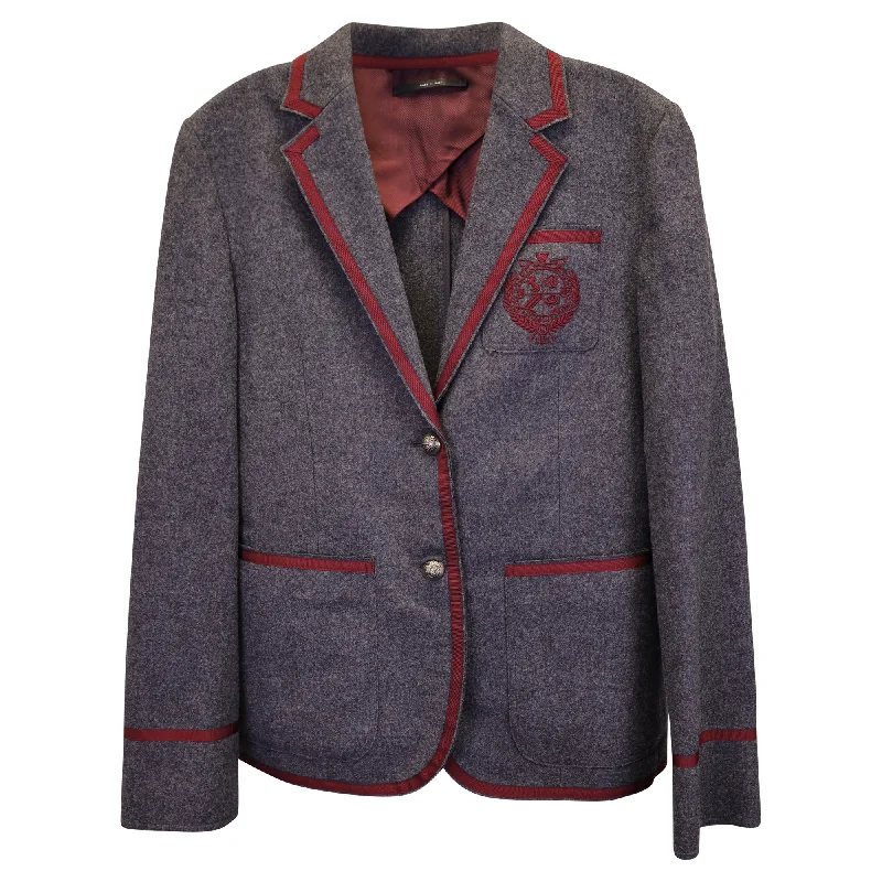 Gucci Prep School Blazer in Grey Wool