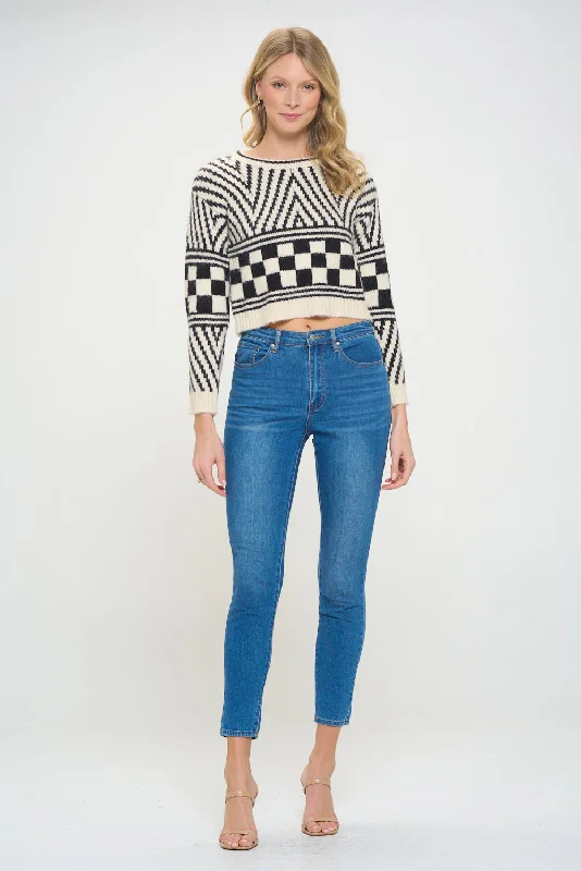 Harmony Blend Patterned Knit Top