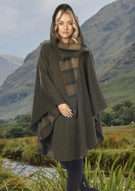 Jimmy Hourihan Moss Green Wool Walking Cape