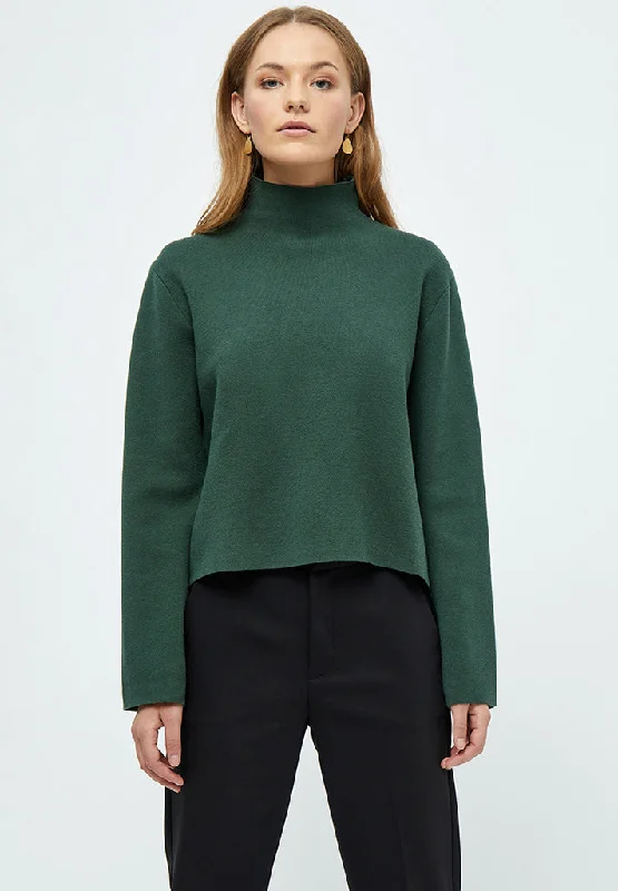 Lupi High Neck Knit Pullover - Jungle Green