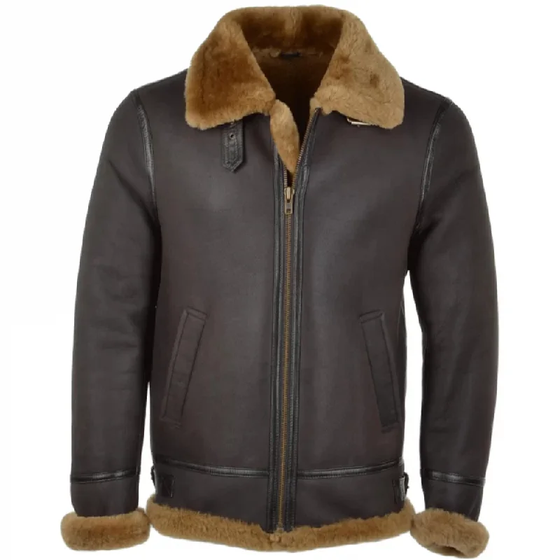 Men’s Hand-Buffed Soft Sheepskin Pilot Jacket