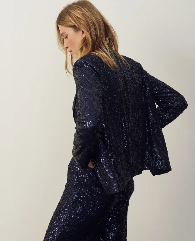 Part Two Darina Midnight Sequin Blazer