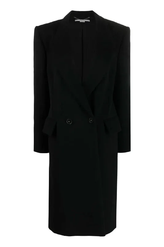 Stella McCartney Double-Breasted Coat - Black