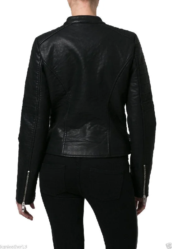 Teen Braeden Black Leather Biker Jacket