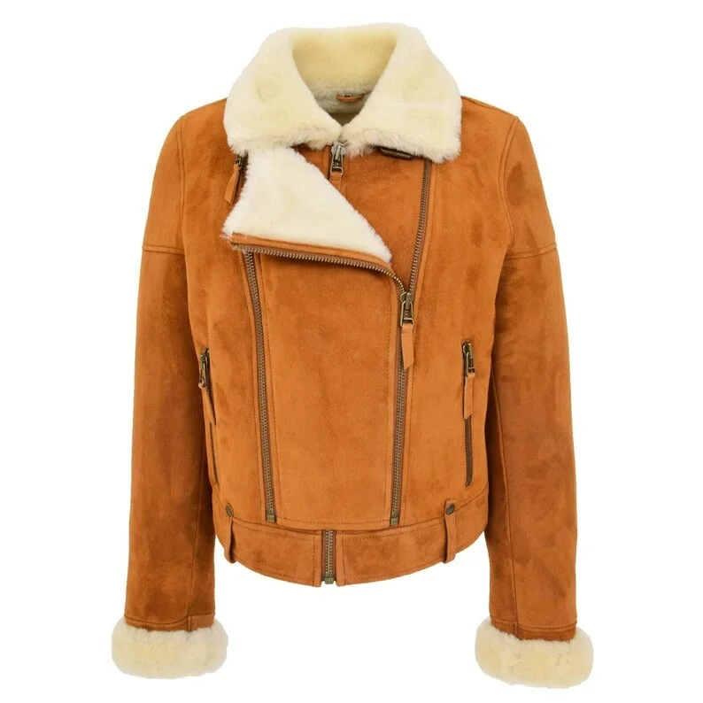 Women's B3 Shearling Sheepskin Fur Aviator Jacket