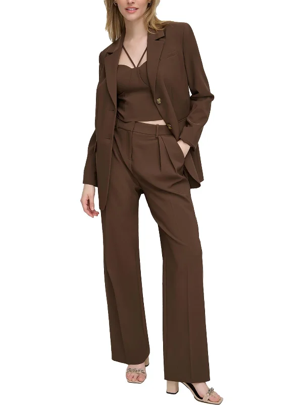 Womens Crepe Suit Separate Two-Button Blazer