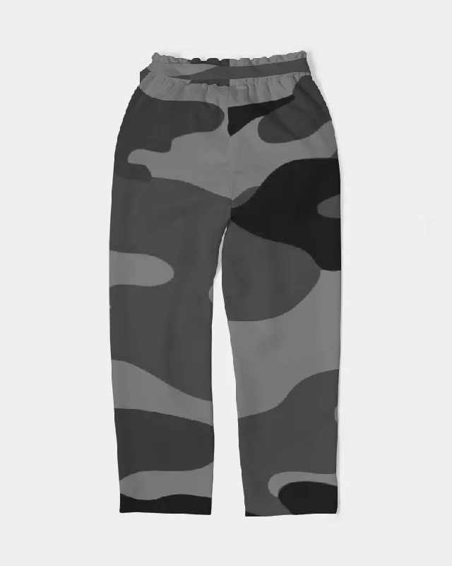 AKH Black Camouflage Women's Belted Tapered Pants