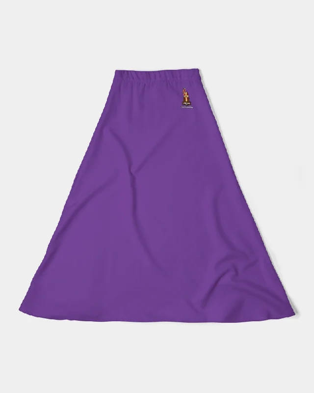 AKH Purple Women's A-Line Midi Skirt