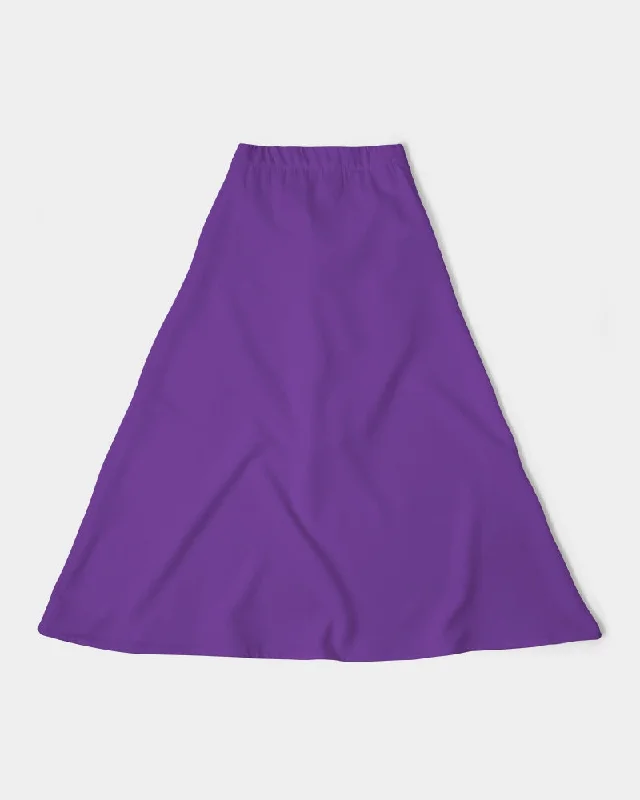 AKH Purple Women's A-Line Midi Skirt