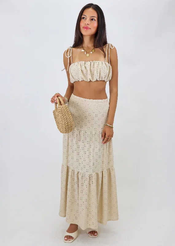 Barefoot Cinderella Maxi Skirt ★ Ivory