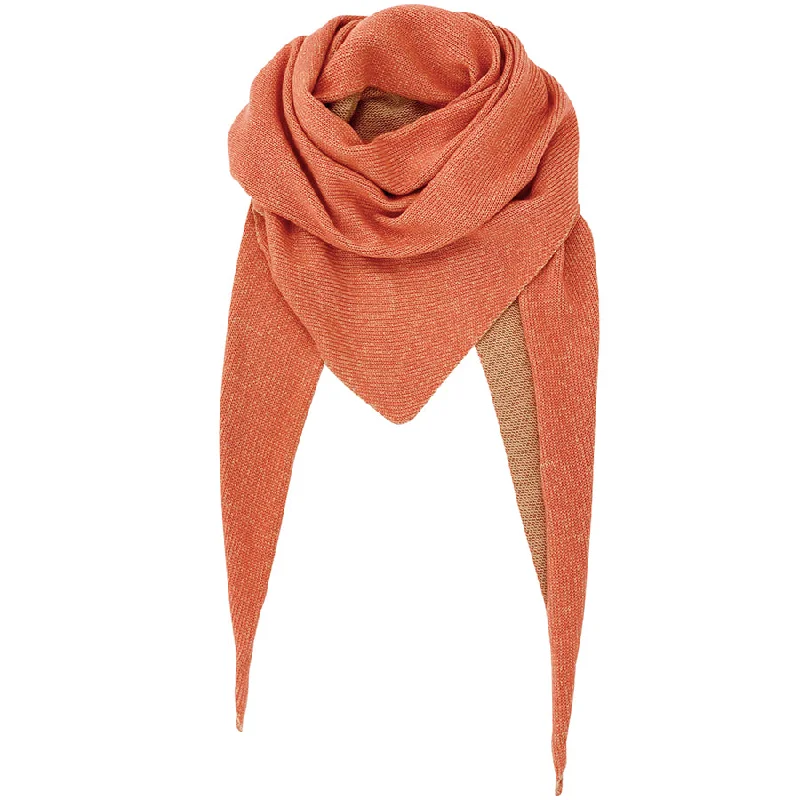 BICOLORED CASHMERE TRIANGLE SCARF IN ORIGAMI/DUNE