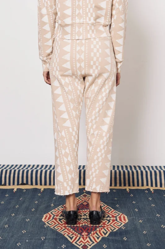 Tribal Geo Camel & Dirty White Cape Sweatpant