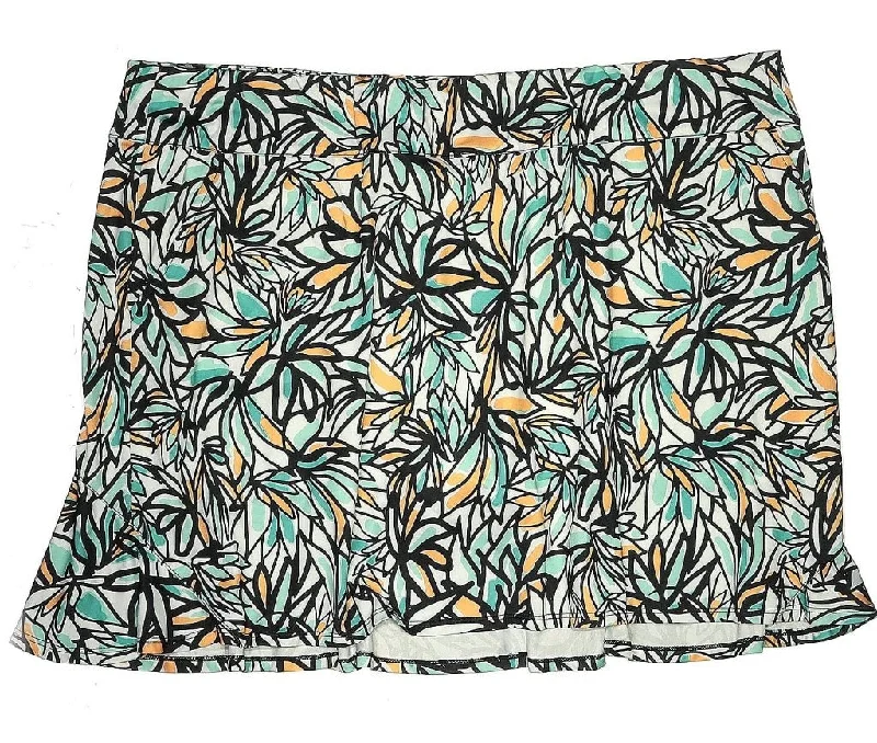 Coral Bay Floral Golf Skort w/ Ruffled Hem Size 2X.