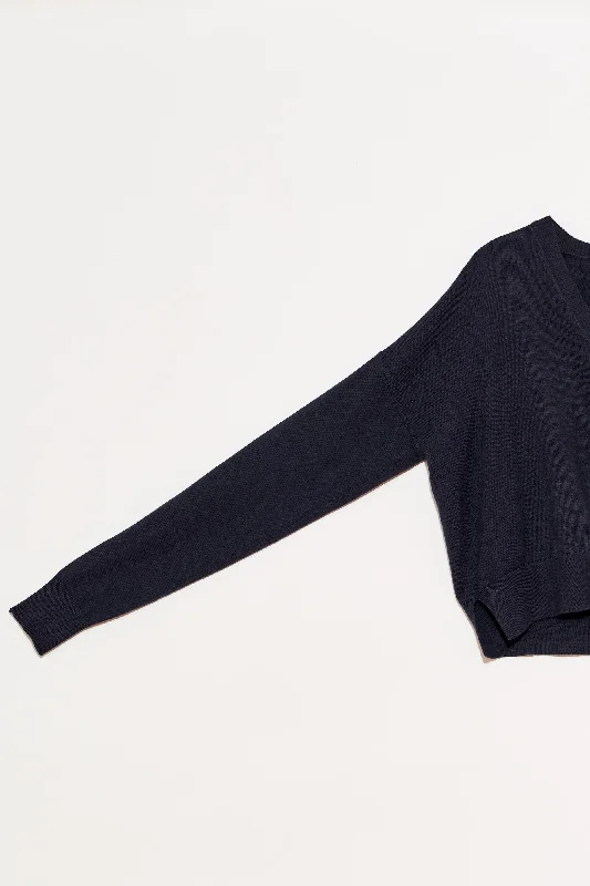 Cotton Cashmere Cropped Cardigan