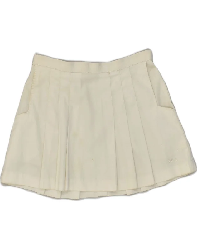 FILA Womens Tennis Skirt IT 40 Small W29 White Cotton