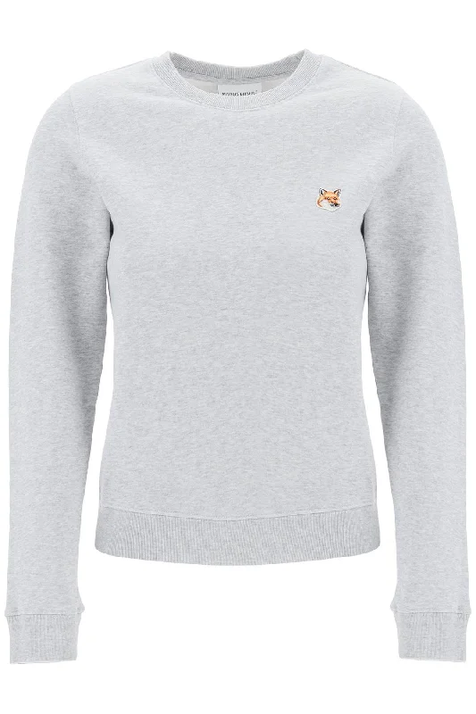 fox head regular fit sweatshirt LW00302KM0001 LIGHT GREY MELANGE