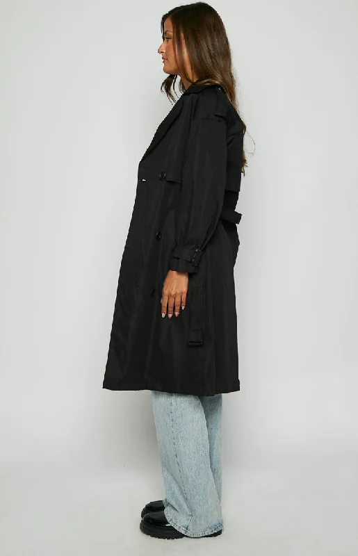 Giselle Black Trench Coat