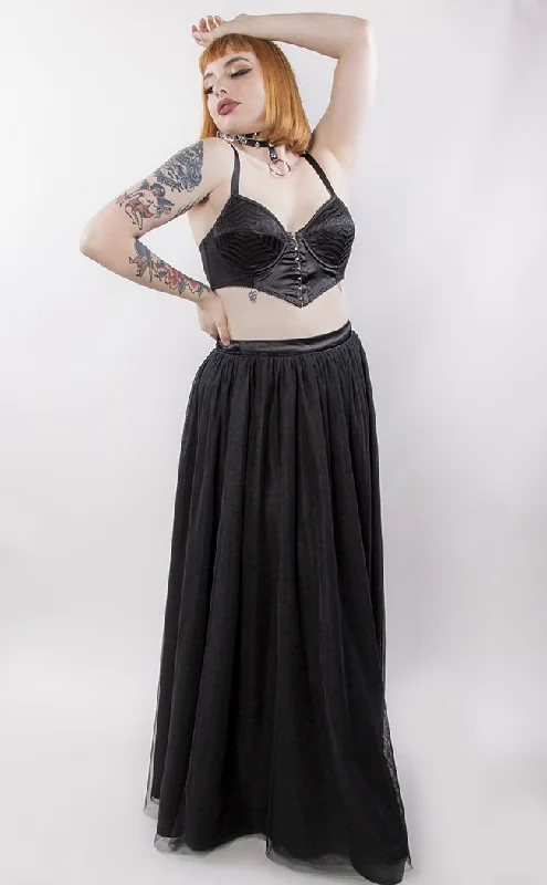 Goth Mesh Formal Skirt