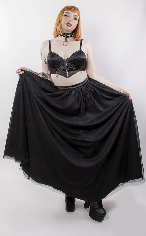 Goth Mesh Formal Skirt