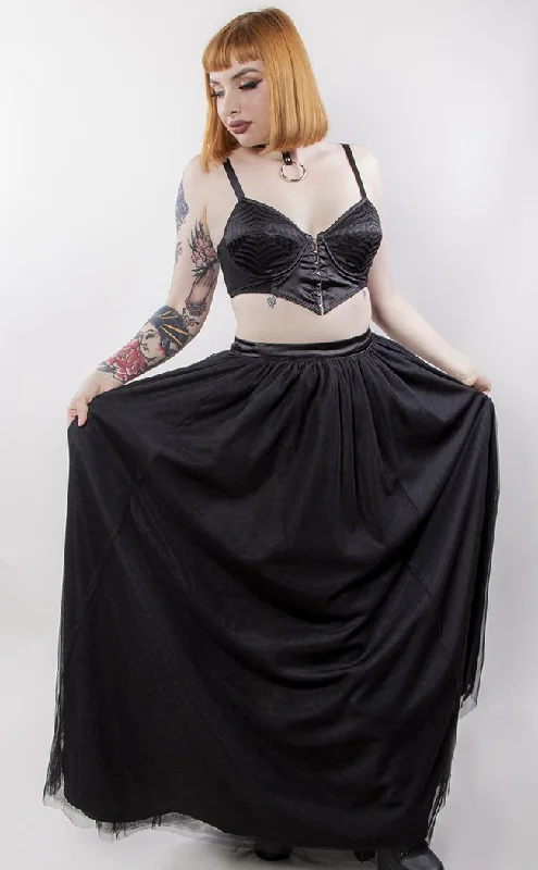 Goth Mesh Formal Skirt