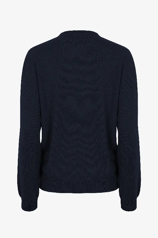 LIGHT CASHMERE SWEATER ""JOCHI"" IN NAVY