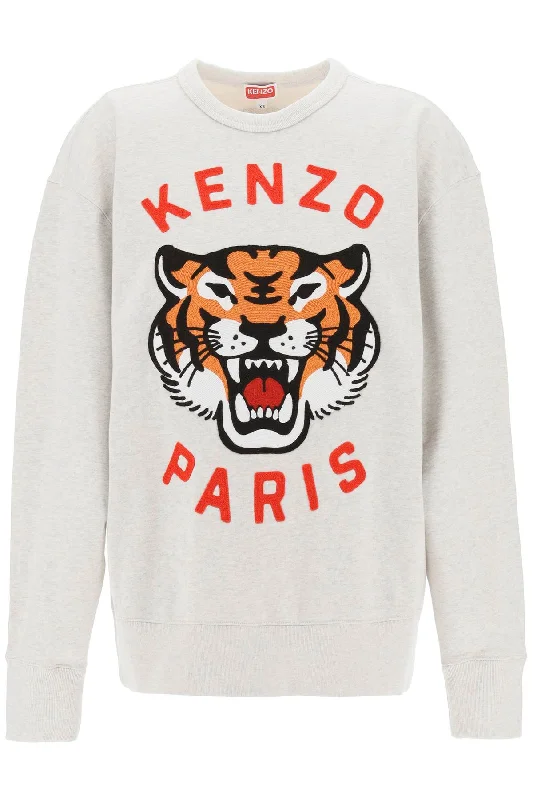 Kenzo 'lucky tiger' oversized sweatshirt FE58SW0104MF GRIS CLAIR