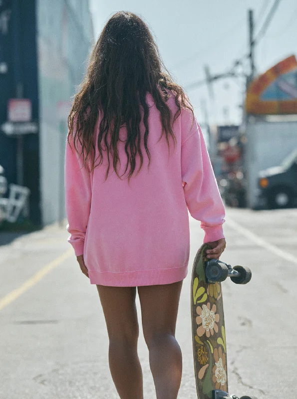 Lineup Oversized Sweatshirt - Sachet Pink