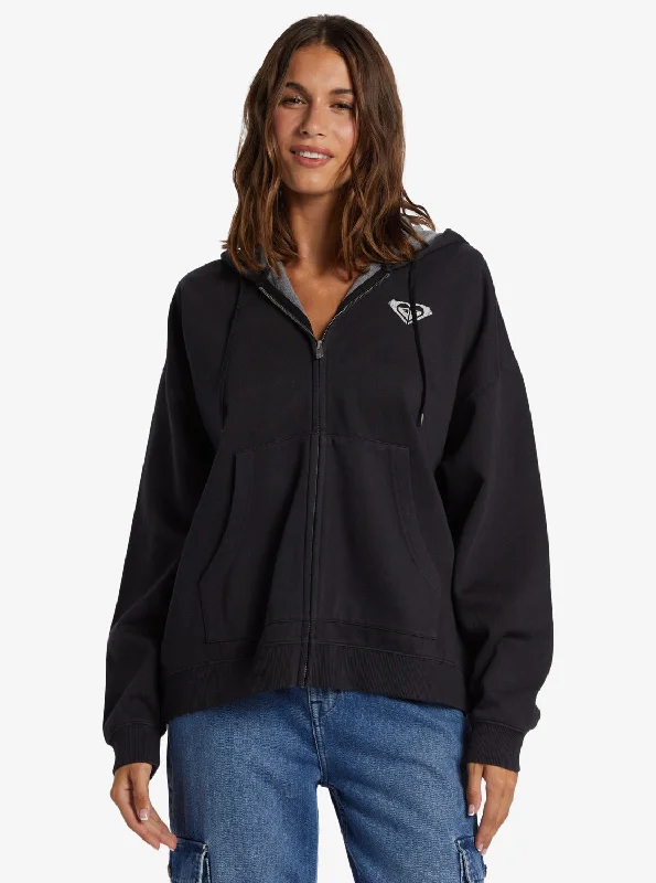 Lineup Oversized Zip-Up Hoodie - Anthracite