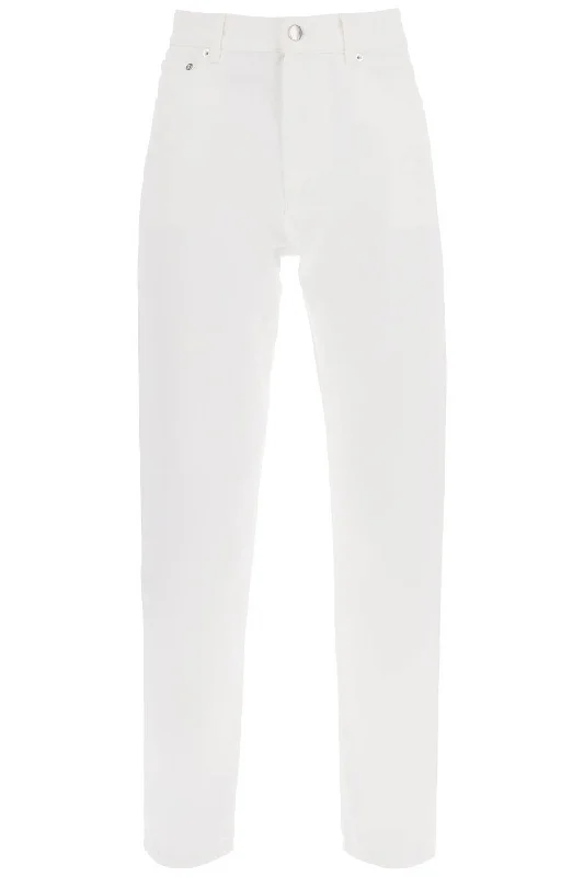 Loulou studio cropped straight cut jeans WULAR IVORY