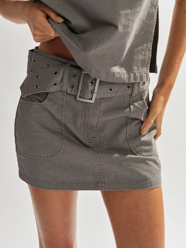 Maverick Mini Skirt Grey