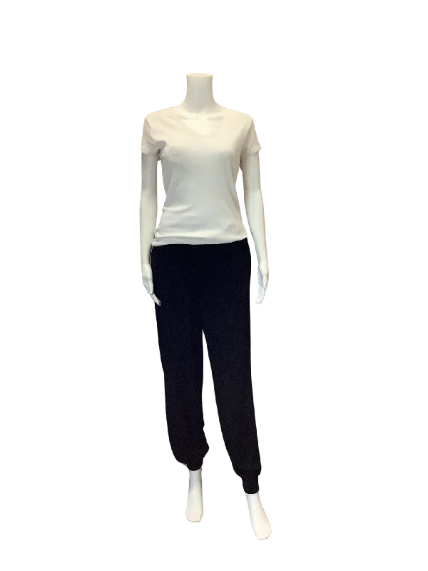 Ming Wang Women's Jogger Pant Black Pull On Knit Size: L